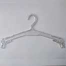 Плічки вішачки тремпеля для нижньої білизни (білизняні) лебідь 27 см прозорі польща уп.10 шт, фото 2