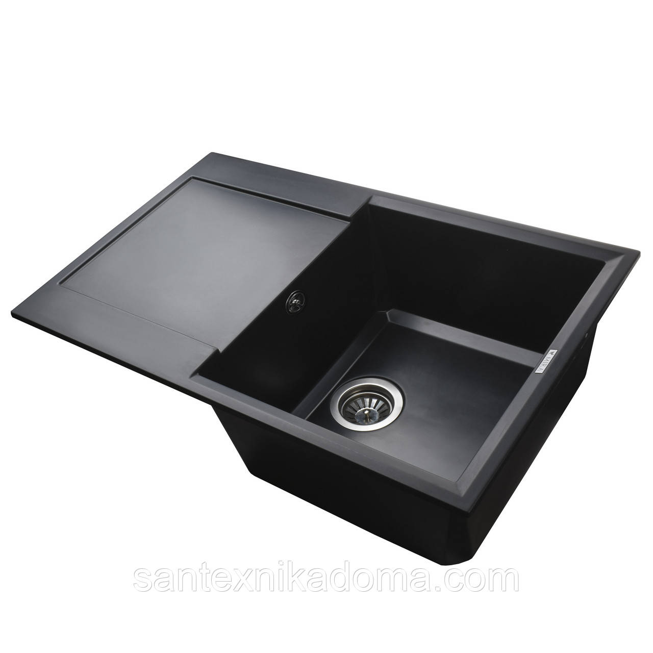 Гранітна мийка Mira KONIA чорний колір 790 х 500 мм
