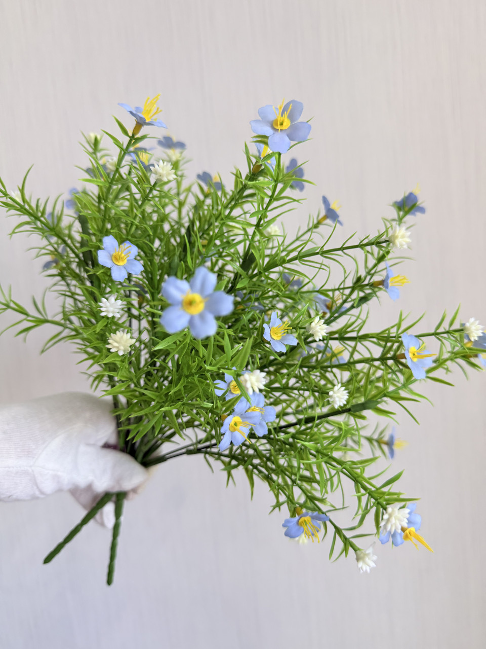Кущ декоративний з блакитними ромашками ( пластик , 35 см )