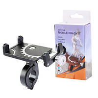 Тримач велосипеда для смартфона Алюміній чорний  з кріпленням на кермо/винос