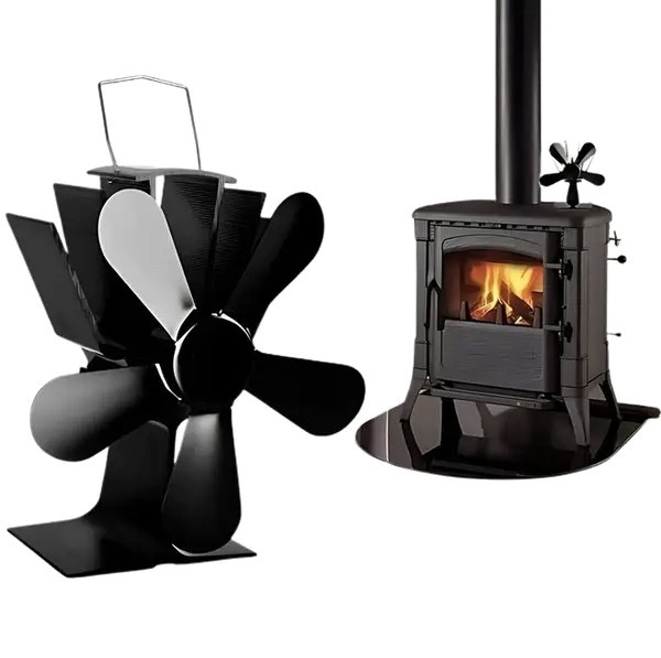 Камінний вентилятор Kaminer 9596 5-лопатевий