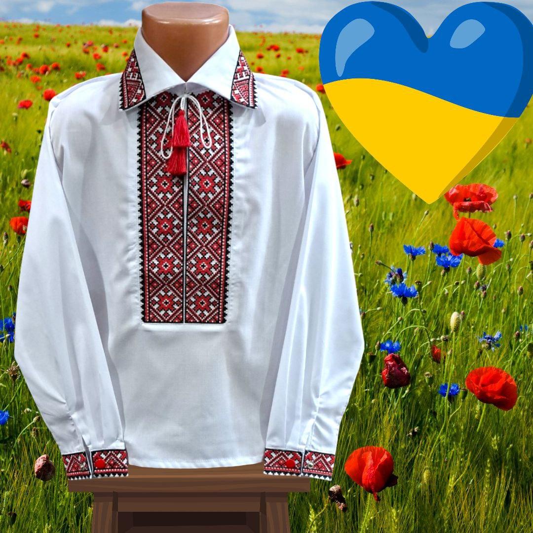 Вишиванка з коміром для хлопчиків 6/12 років; Гурт