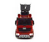 Модель пожежної машини з металевою кабіною інерція звуки світло розсувна драбина помпа 16041, фото 7