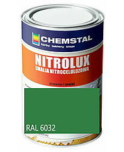 Фарба (нітрофарба) для дерева, ДСП, шпону, фанери матова НЦ Nitroluх, Chemstal, тонується за RAL, RAL 6032