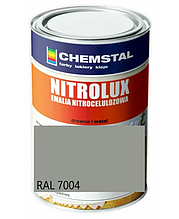 Фарба (нітрофарба) для дерева, ДСП, шпону, фанери матова НЦ Nitroluх, Chemstal, тонується за RAL, RAL 7004