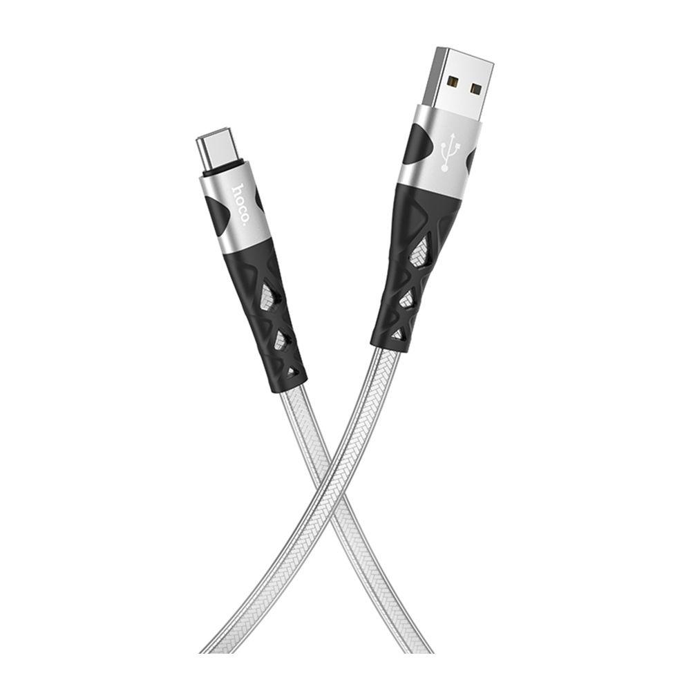 Кабель USB Hoco U105 Treasure jelly Type-C 1.2m Сталевий