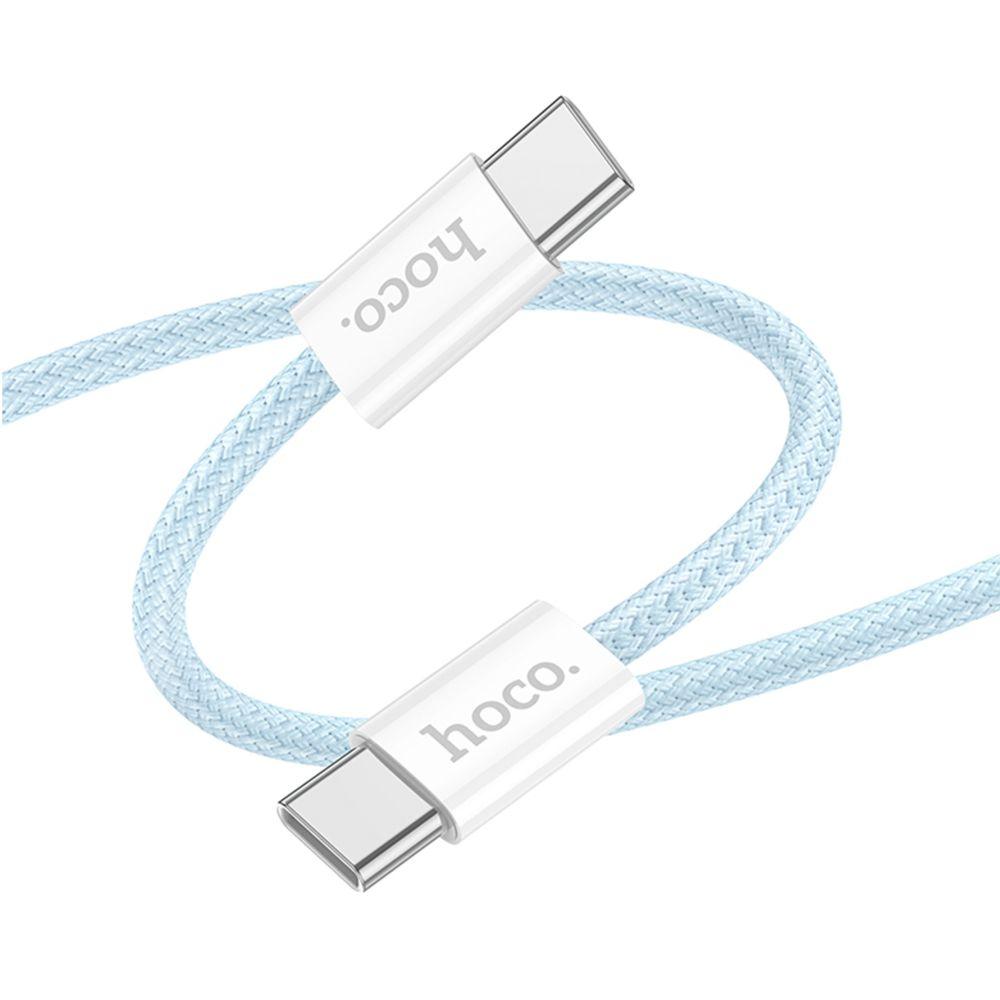 Кабель USB Hoco X104 Source 60W Type-C to Type-C 2m Блакитний