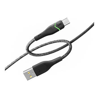 Кабель USB Ridea RC-RL15 RGB Light Type-C 3A 1.2m Чорний