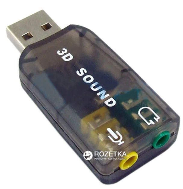 Звукова карта Dynamode 3D Sound (5.1) USB-SoundCard 2.0 адаптер, фото 1
