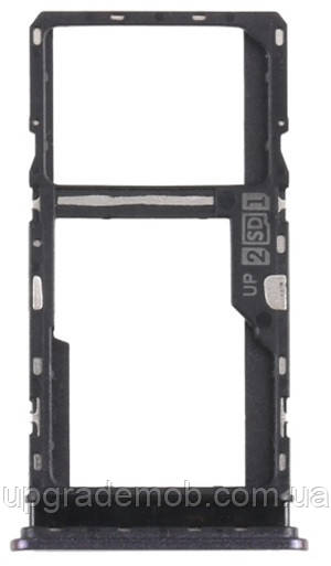 Тримач Sim-карти та карти пам'яті Motorola XT2127-2 Moto G10 сірий Aurora Grey на дві Sim-карти, фото 1