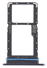 Тримач Sim-карти та карти пам'яті Motorola XT2139 Edge 20 Lite чорний Electric Graphite на дві Sim-карти