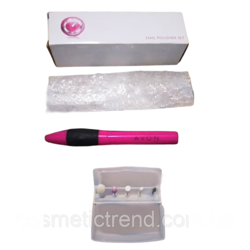 Набір для догляду за нігтями манікюр/педикюр Avon Nail Polisher Set PSC33071 5 насадок обпилювання/полірування
