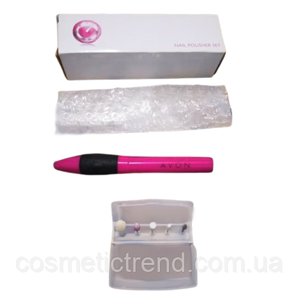 Набір для догляду за нігтями манікюр/педикюр Avon Nail Polisher Set PSC33071 5 насадок обпилювання/полірування, фото 1
