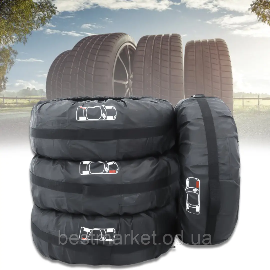 Комплект чохлів для коліс "S" 66 см. Black R15-R18-4 шт / Чохли для коліс/Чохли на запаску/Рохли на колеса