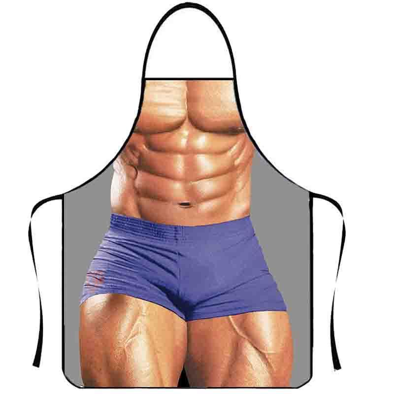 Фартух з приколом чоловічий торс на свято 73 на 57 см різнобарвний, фото 1