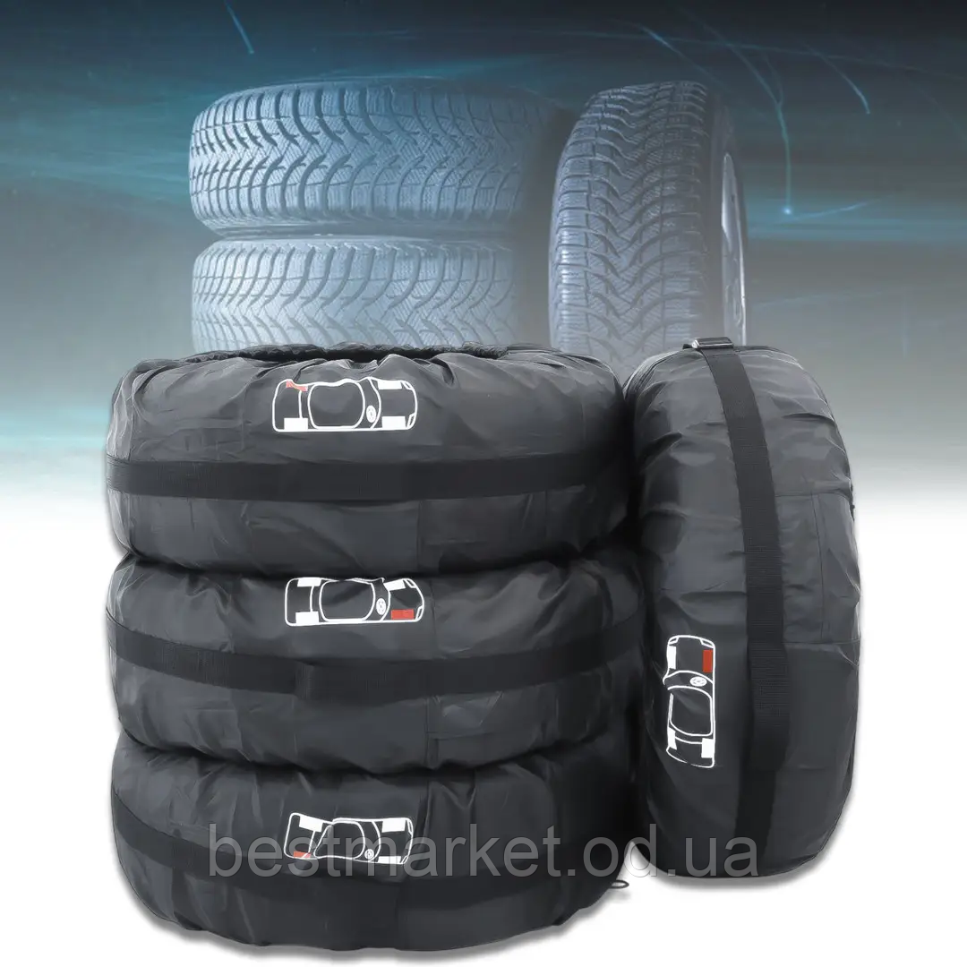 Комплект чохлів для коліс "L" 80 см Black R18-R204 шт./Чохли для коліс/Чохли на запаску/Чохли на колеса