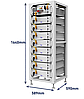 Стійка для високовольтної батареї Deye 3U-LRACK (8 батарей + BMS), фото 4