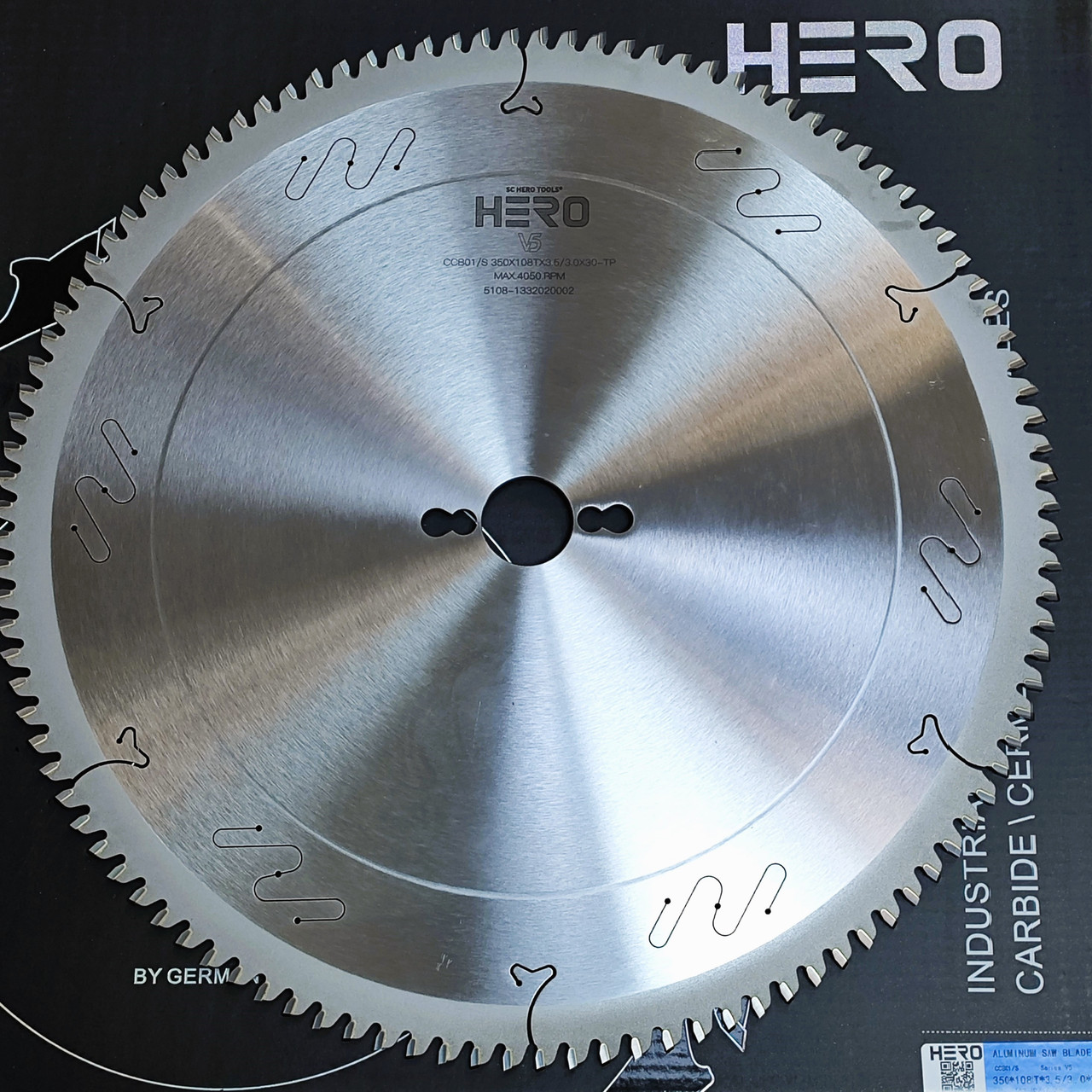 Пила дискова по алюмінію HERO ALU 350x3.5x3.0x30 108z (-6 град.) для торцювання та різу під кутом