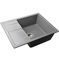 Гранітна мийка Mira ONZA сірий колір 650 х 500 мм