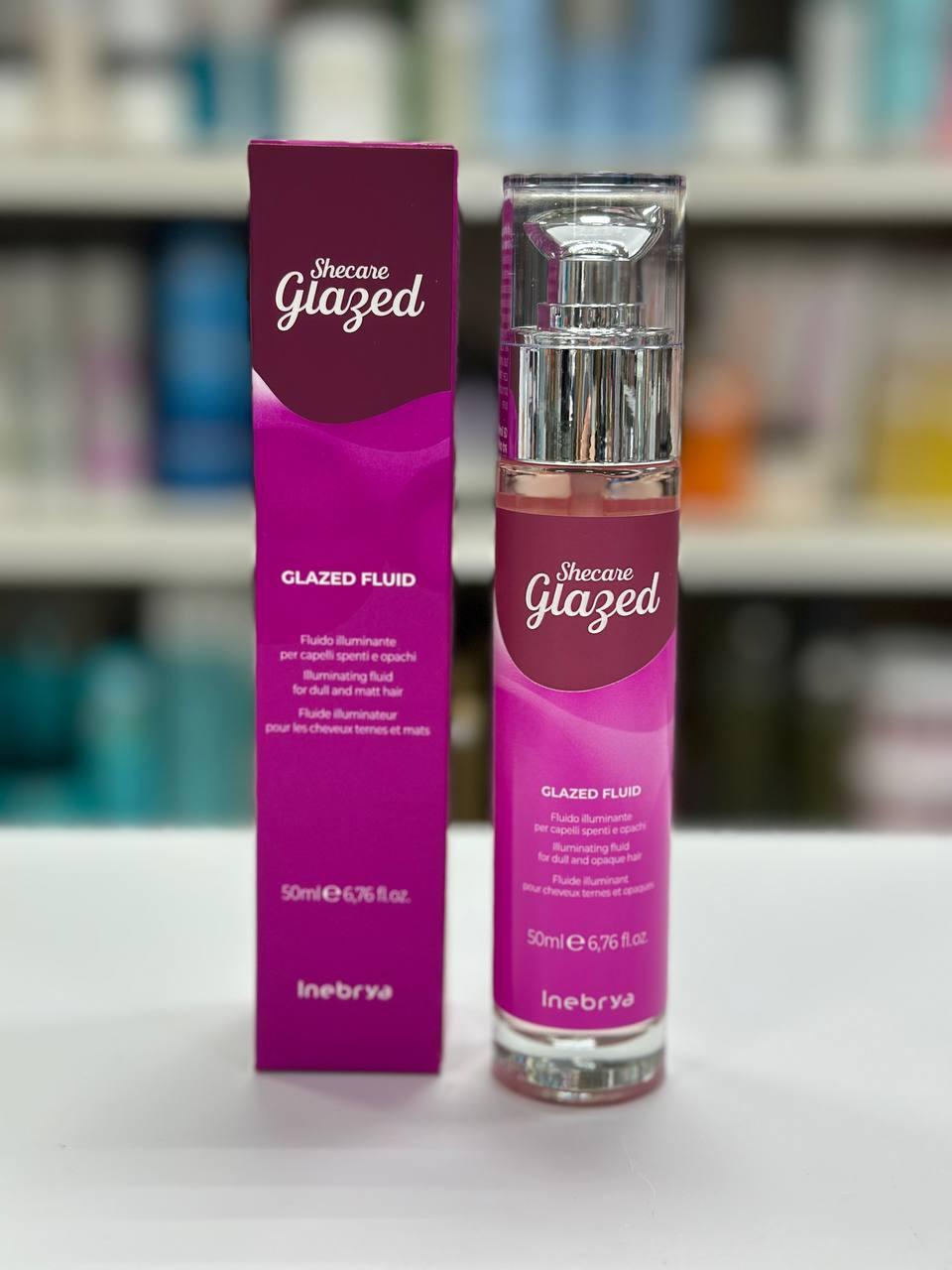 Краплі-флюїд для блиску волосся з ефектом глазурування Inebrya Sheсare Glazed Fluid 50 мл