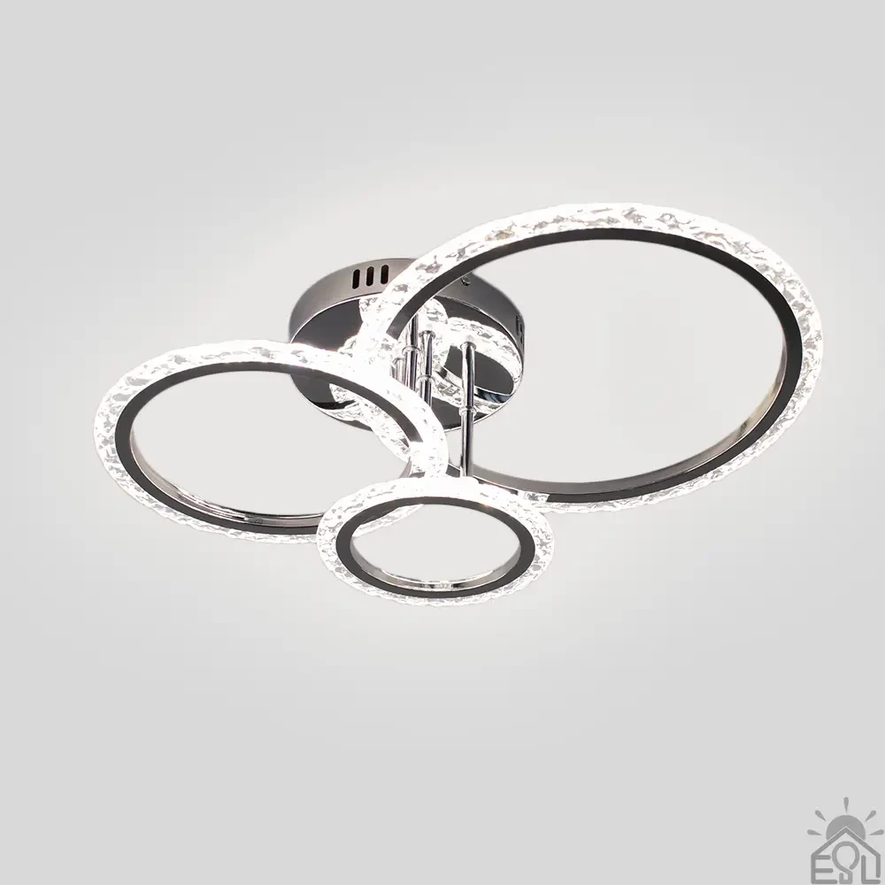 Led люстра з пультом Esllse 70W до 16 кв.м колір Хром 10480