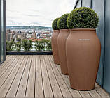 Бетонні вазони "Капрі" (Д30-56 см) кашпо для квітів, кущів та дерев, для вулиці, саду, дачі та тераси, фото 2