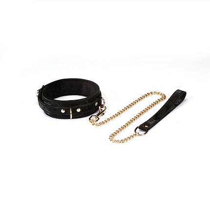 Нашийник із повідцем Liebe Seele Boudoir Amor Collar with Leash Black, фото 1