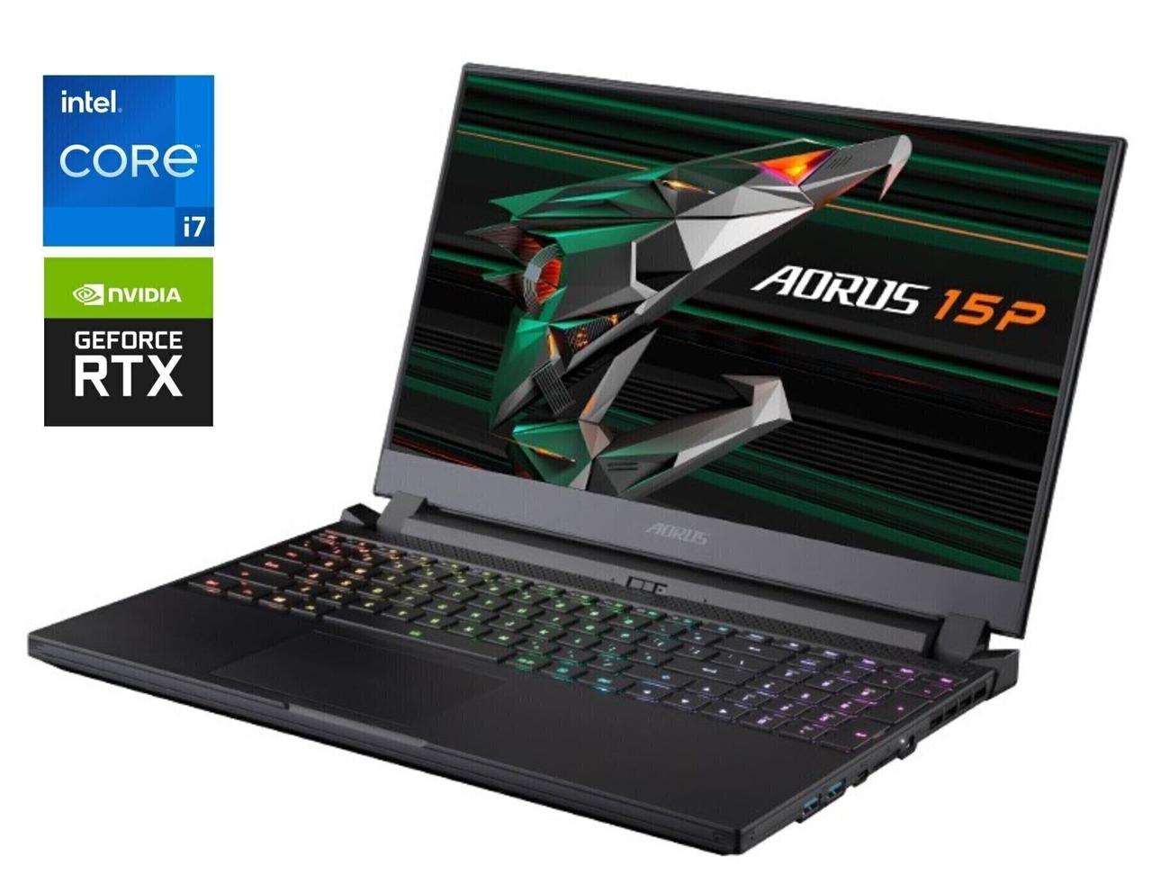 Ігровий ноутбук Б-клас Gigabyte Aorus 15P XD/ 15.6" 1920x1080/ i7-11800H/ 16GB RAM/ 1000GB SSD/ RTX 3070 8GB