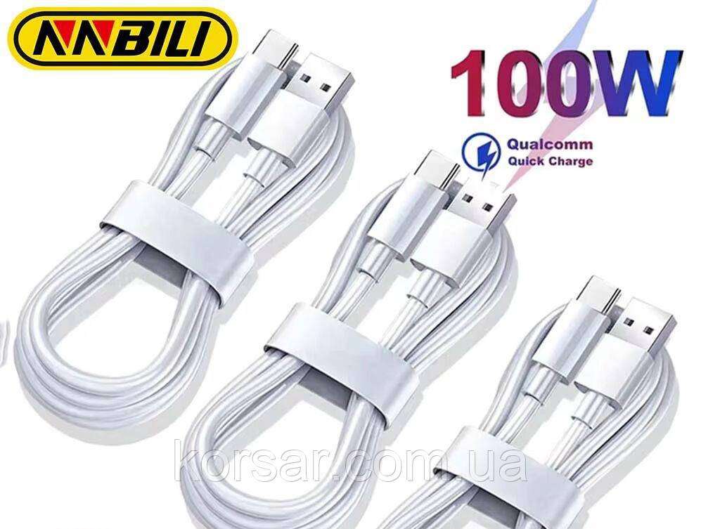 Кабель для швидкого заряджання 100 Вт, 10 А USB Type C, "Falcon" 1 метр, фото 1