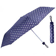 Зонт Semi Line Blue White Dots (L2036-3 Blue) складаний 98 см з чохлом легкий 230 г водонепроникний синій в горошок