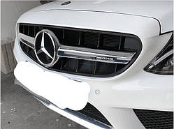 Передня решітка C63-design 2018-2025, з камерою для Mercedes C-сlass W205 рр