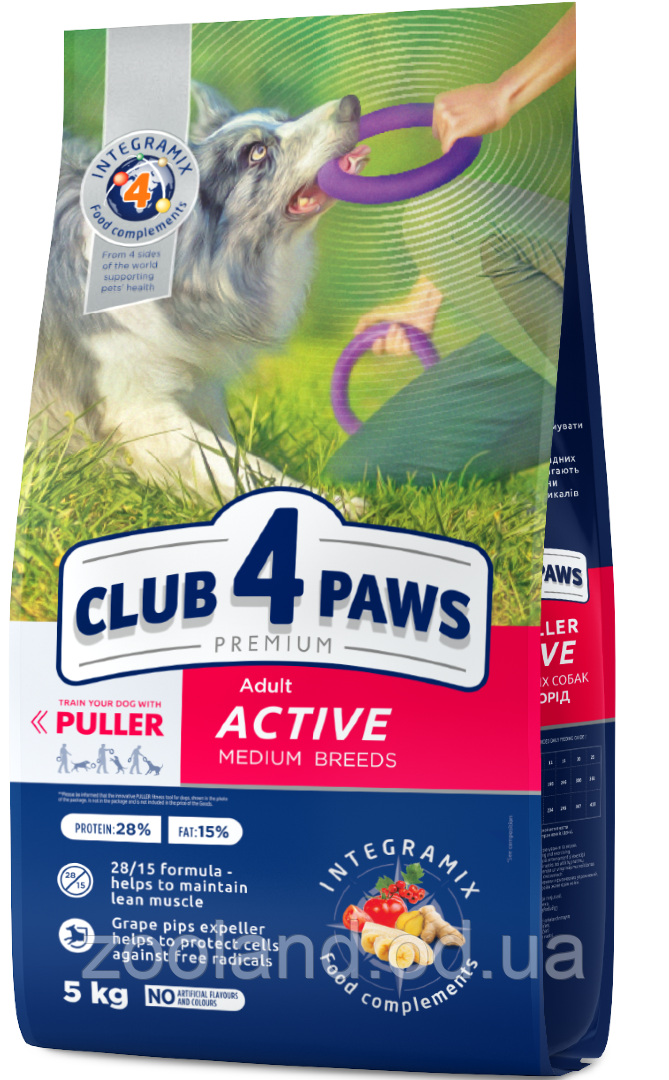 Клуб 4 Лапи Актив для середніх порід, 5 кг