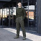 Однотонні теплі штани Pobedov Fight у кольорі хакі, фото 3