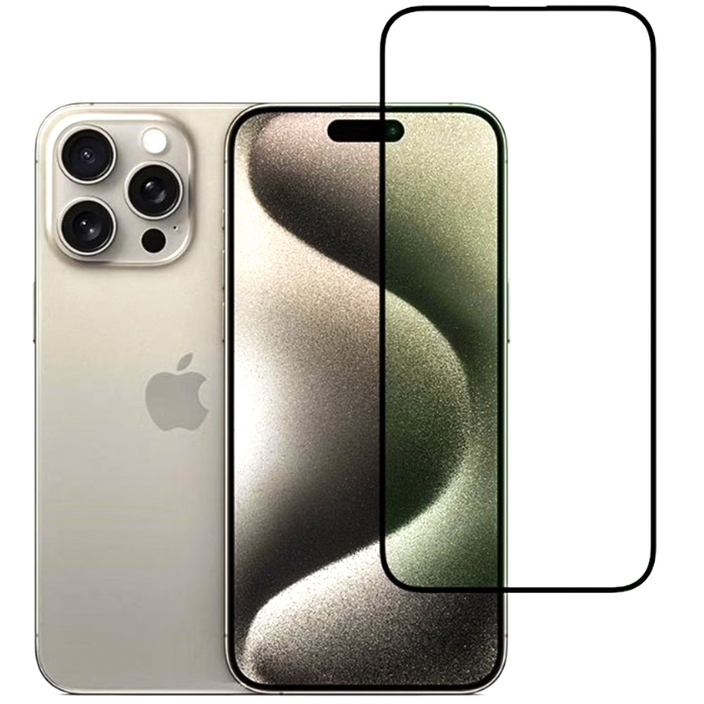 Захисне скло 21D Full Screen Full Glue для iPhone 16 Pro, Black, фото 1