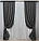 Комплект штор (2шт. 1х2,7м.) льон блекаут однотонний. Колір графітовий. Код 1594ш 31-749 5069291, фото 2