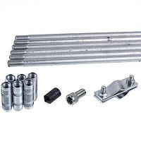 Комплект заземлення оцинкований нарізний D = 16 mm, L = 9m