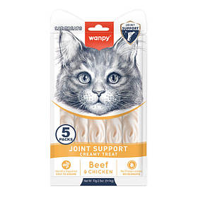Wanpy Functional Creamy Lickable Treat Joint Support ВАНПІ ДЛЯ СУГЛОБІВ функціональні рідкі ласощі для котів