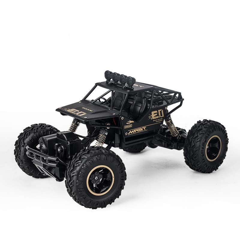 Гоночна повнопривідна машинка позашляховик-баггі 1:16 Rock Crawler на радіокеруванні з пультом (6141) Чорна
