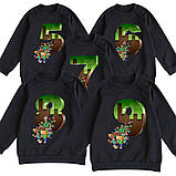 Світшот дитячий чорний з принтом Minecraft 6 Майнкрафт, фото 2