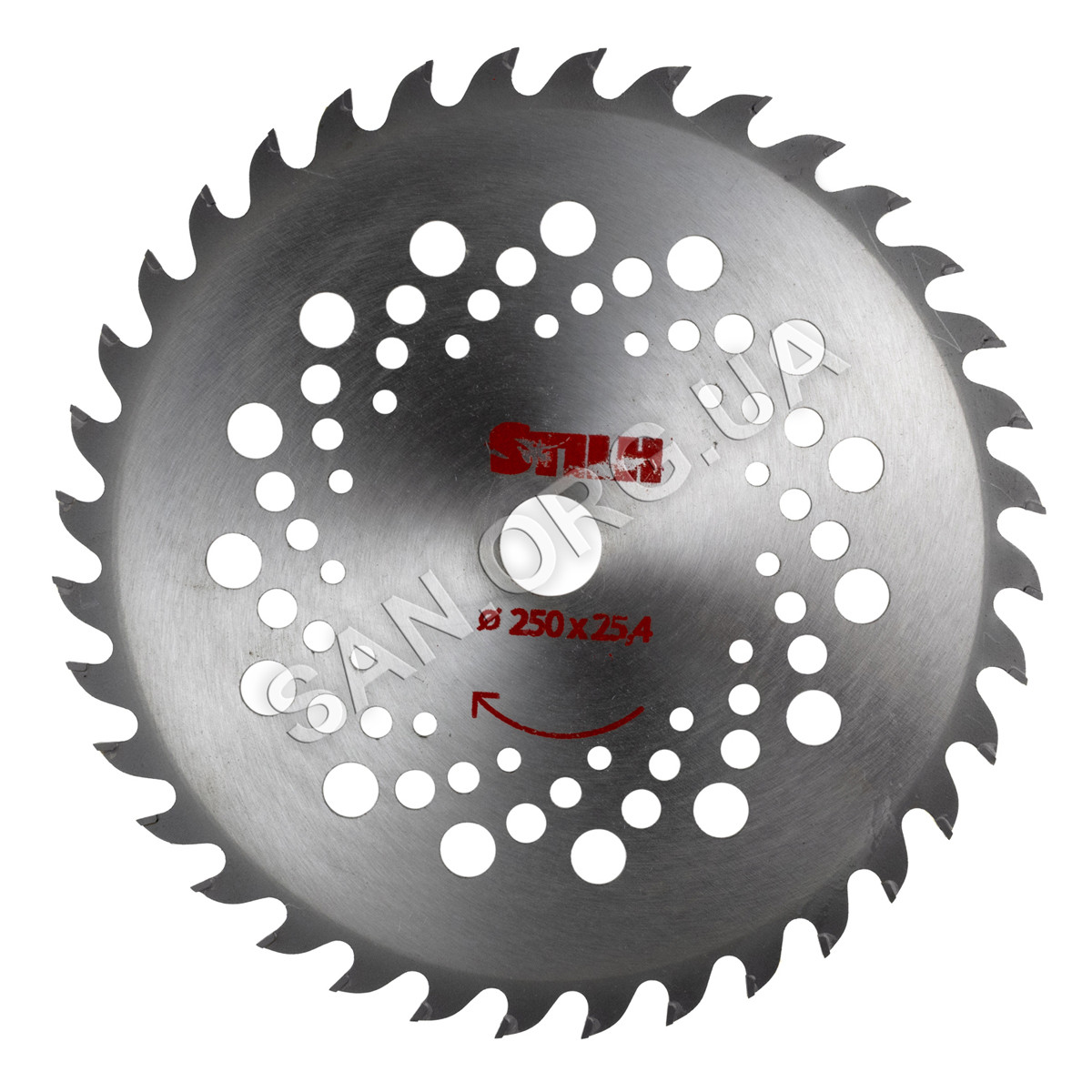 Диск для Мотокоси 36Т 250 мм Побідитовий Кам'янець-Подільський сталь 65g, фото 1