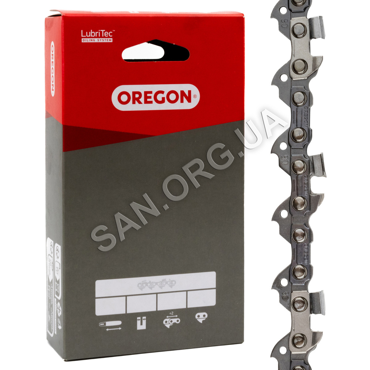 Ланцюг Oregon 56 ланок крок 3/8 1.1 мм 90PX056E 40см