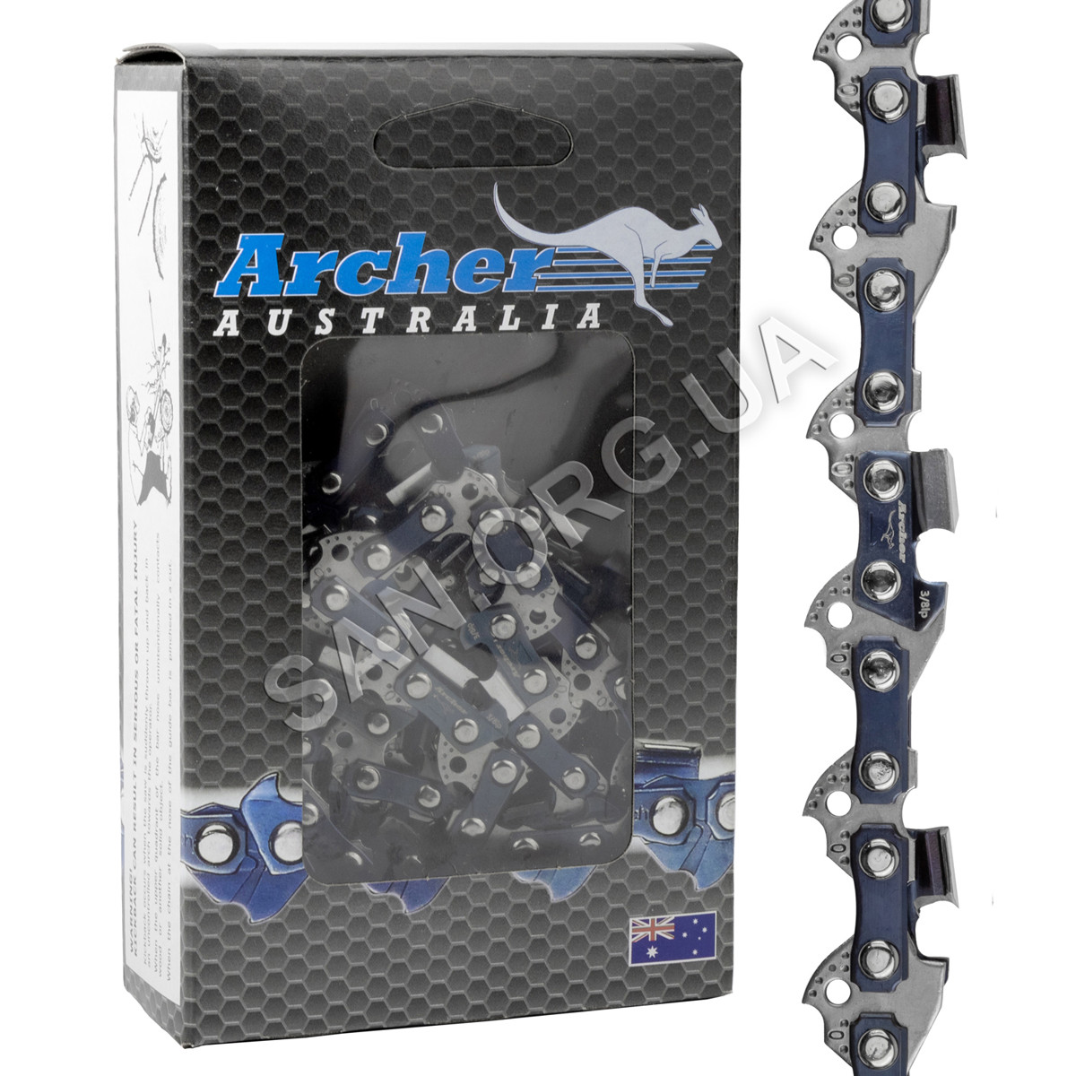 Ланцюг 44 ланки крок 3/8 паз 1,3 мм Супер зуб ARCHER, фото 1