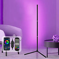 Світлодіодна підлогова кутова LED лампа світильник торшер L-форми з пультом керування  та RGB підсвічування з живленням від USB,