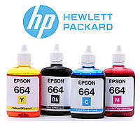 Чорнило для HP Hewlett Packard 4*90 мл INCOLOR (Україна) Комплект універсальних чорнил