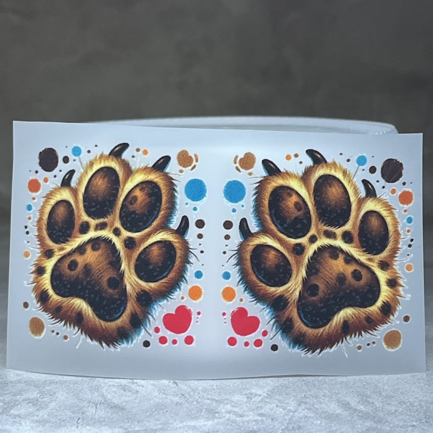 ТермоНаклейка - Лапки (арт 017804), розмір 3,8*4,0 см (однієї наліпки), 1 пара, Різнокольоровий, фото 1