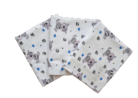 Набір з 3-ох теплих дитячих фланелевих (байових) пелюшок для новонароджених 90 х 110 см BST Сірий+Білий