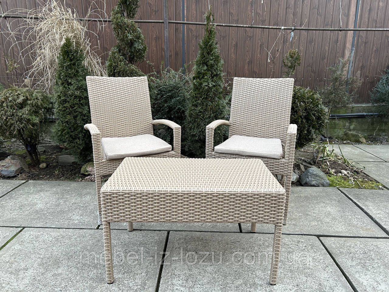 Набір з Ротанга + журнальний столиком, фото 1