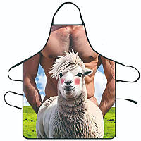 Фартух з голим торсом Ягня 75 на 60 см різнобарвний