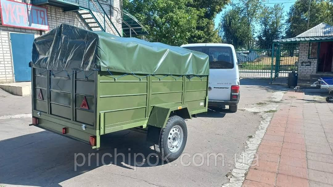 Тент ПВХ на легковий причіп 2.1×1.3 лев