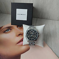 Чоловічий наручний годинник Emporio Armani механіка silver